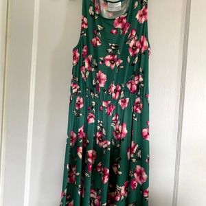 French Grey Floral Dress